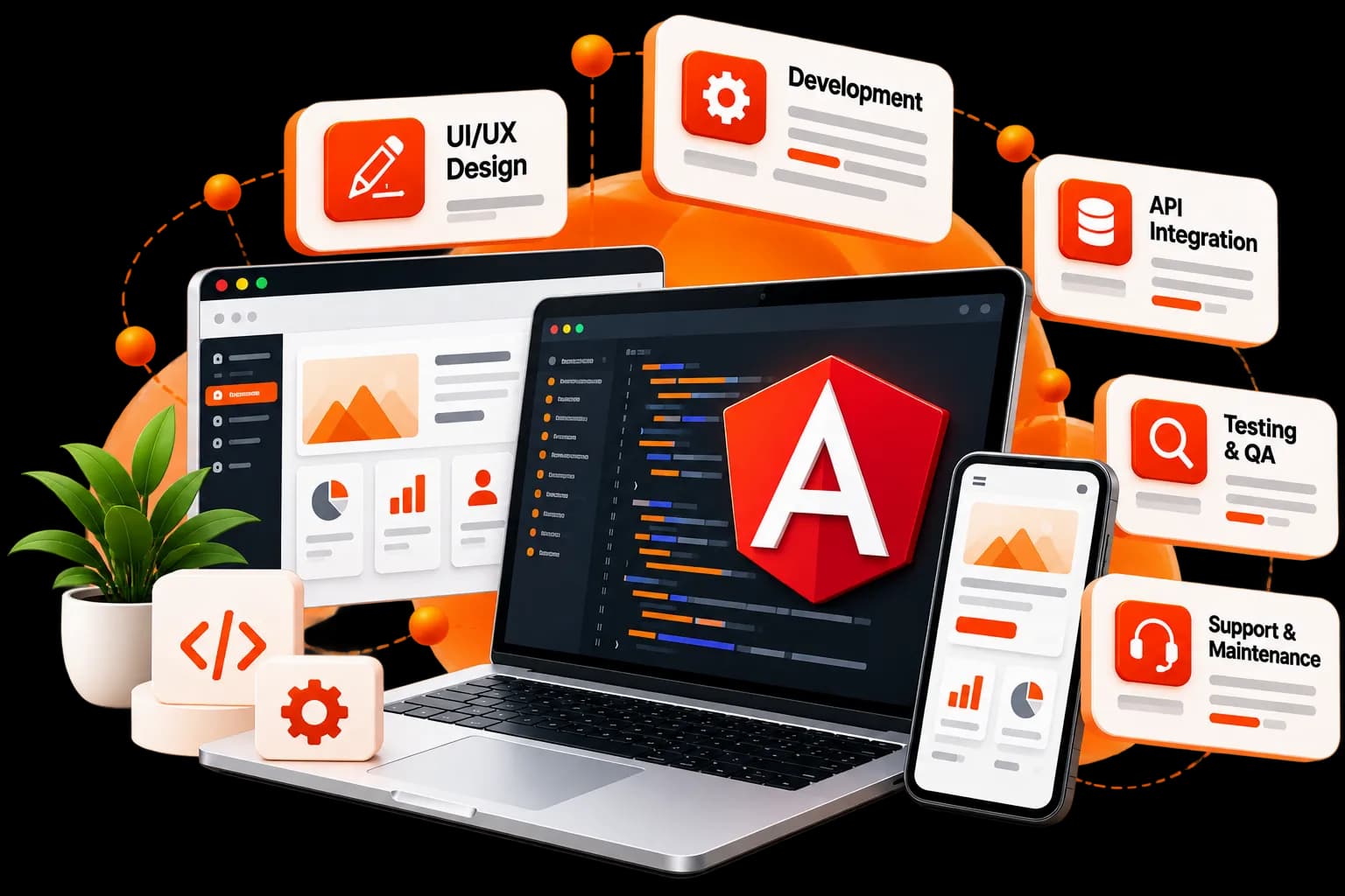Angular Development Services in Ahmedabad - Vibhas Tech