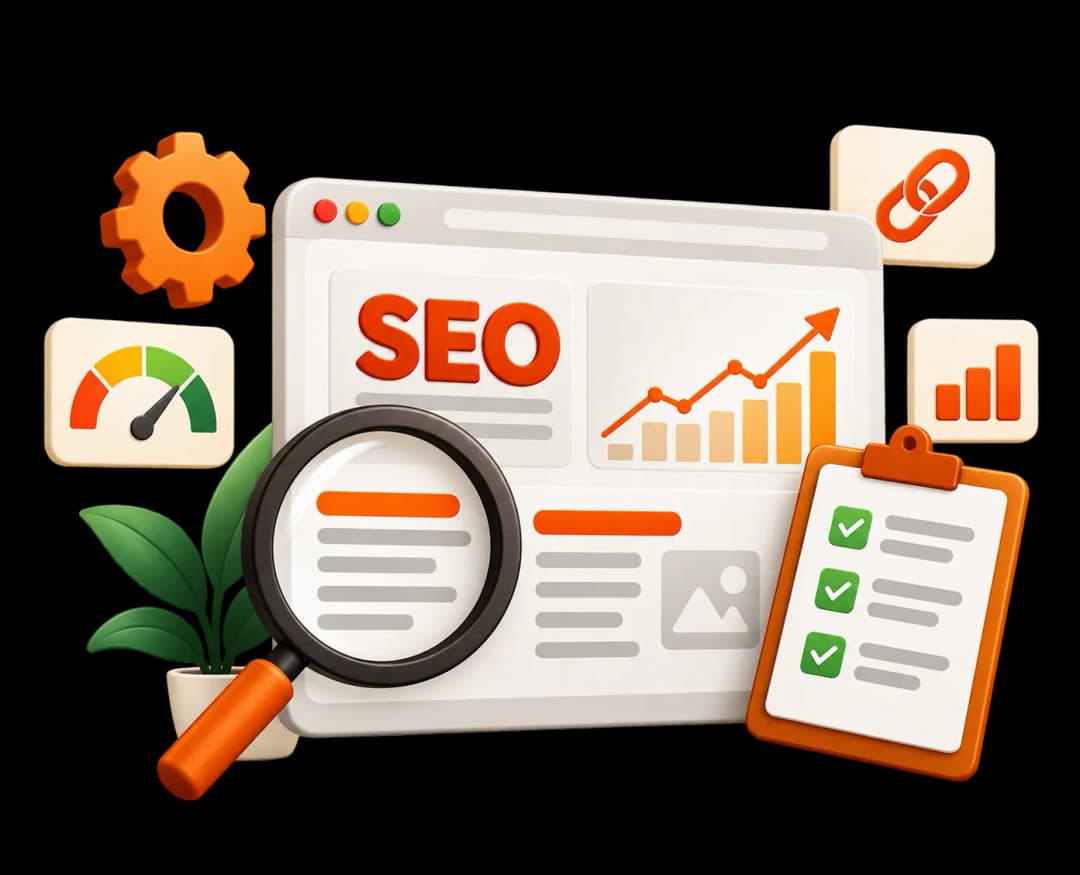 SEO Audit Dashboard on Laptop